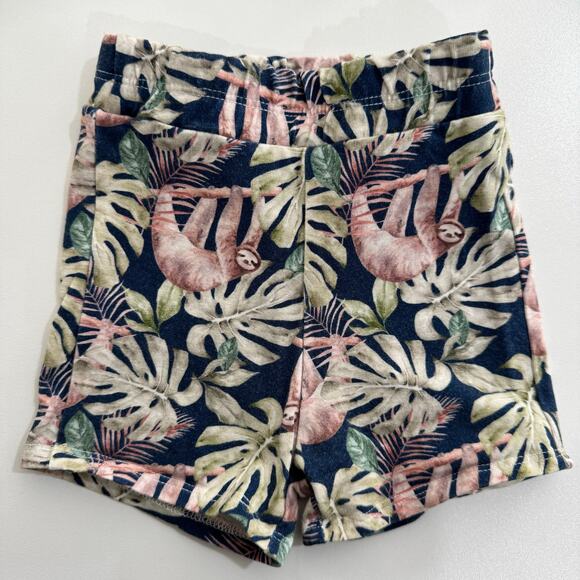 Brittany Hart Designs Sloth & Monstera Leaf Short Sleeve Shirt & Shorts Set 9-12 - Picture 2 of 5